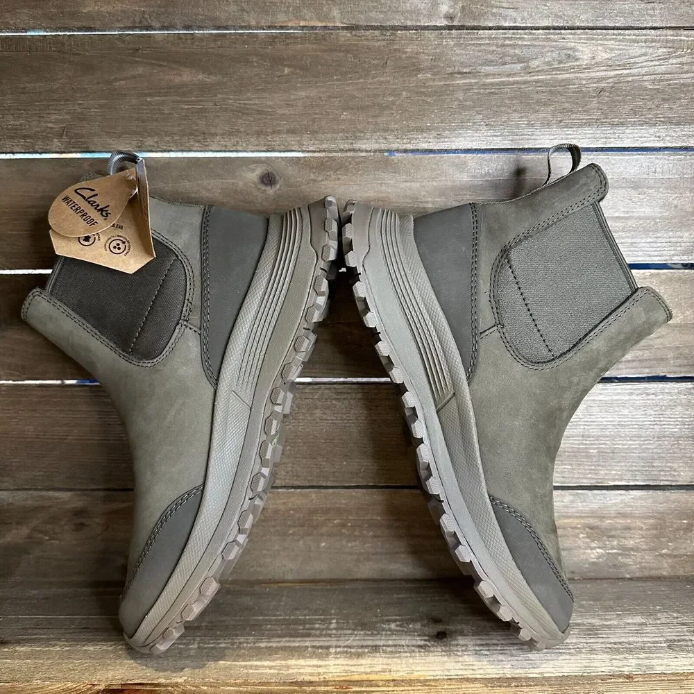 New Womens Clarks ATL Trekup Waterproof Green Trail Ankle Boots Booties Size 7 M - Picture 4 of 6